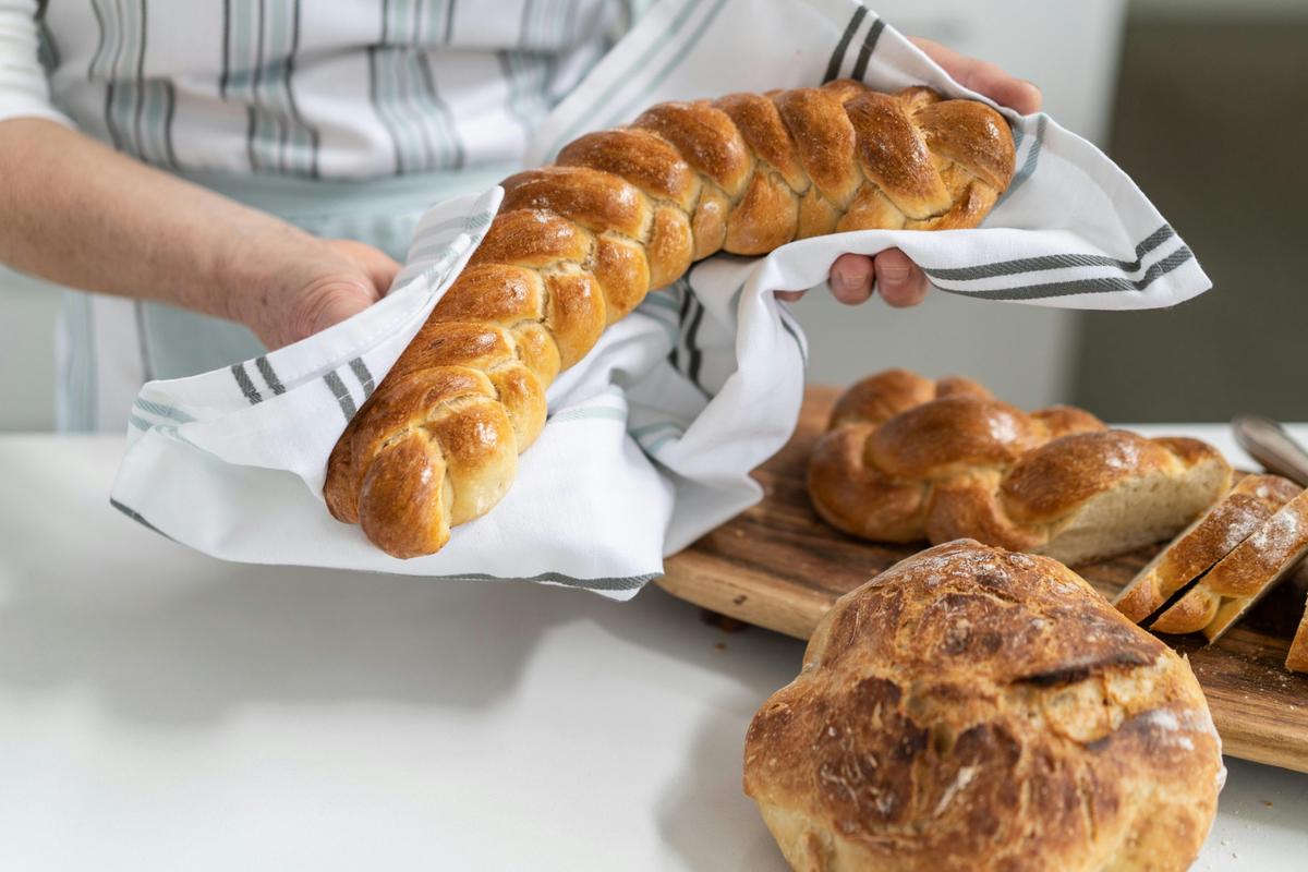 Freshly baked artisan breads from a hands-on bread-making class