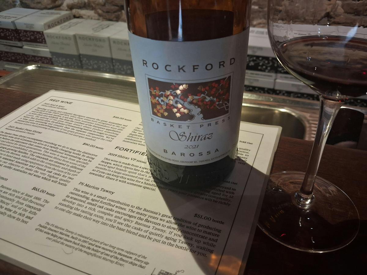 Tasting Rockfords Basket Press at the Cellar Door