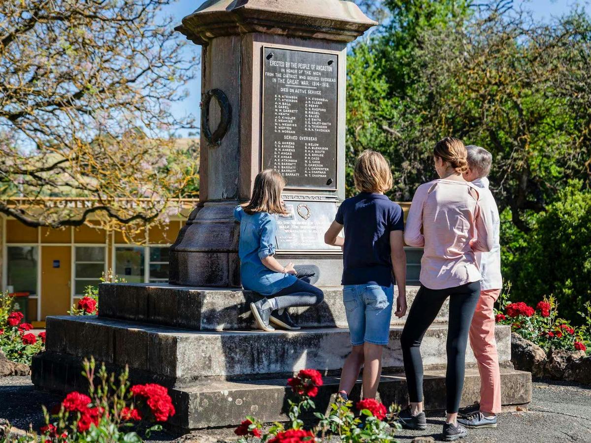 Visiting the Angaston War Memorial