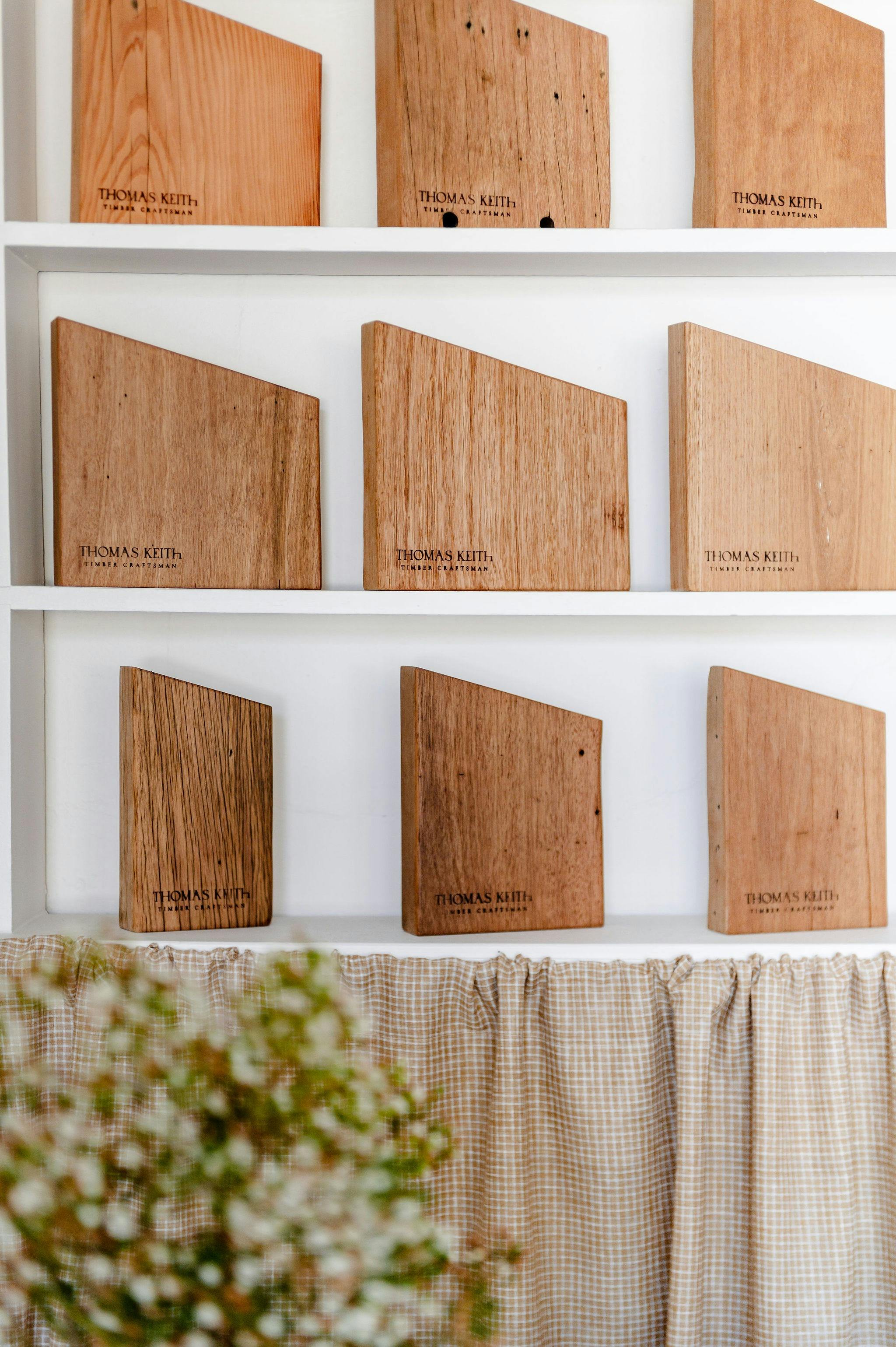 Reclaimed Australian hardwood samples.