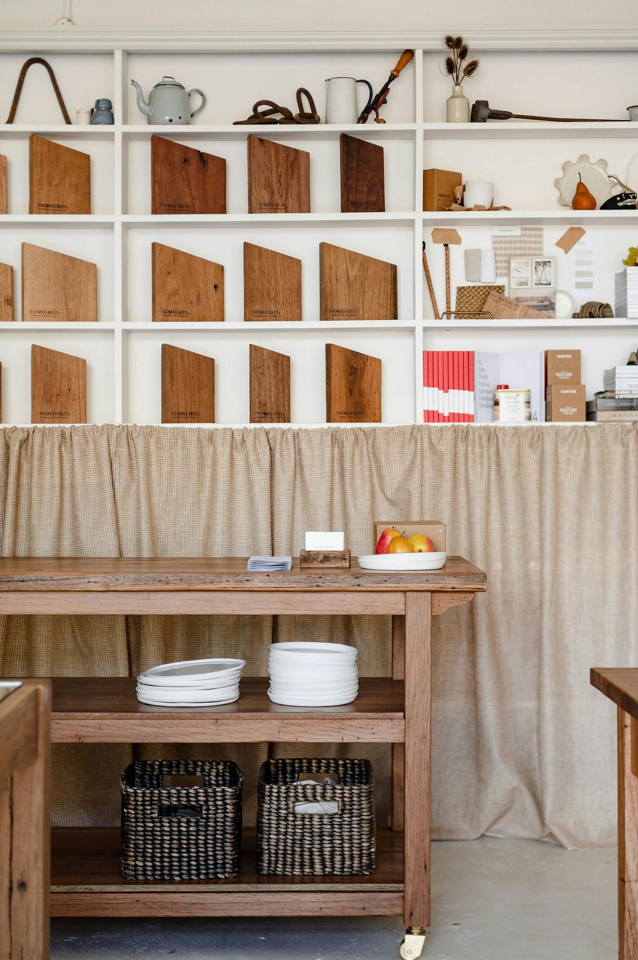 Inside the Thomas Keith studio showroom where new design can be created and current designs viewed.