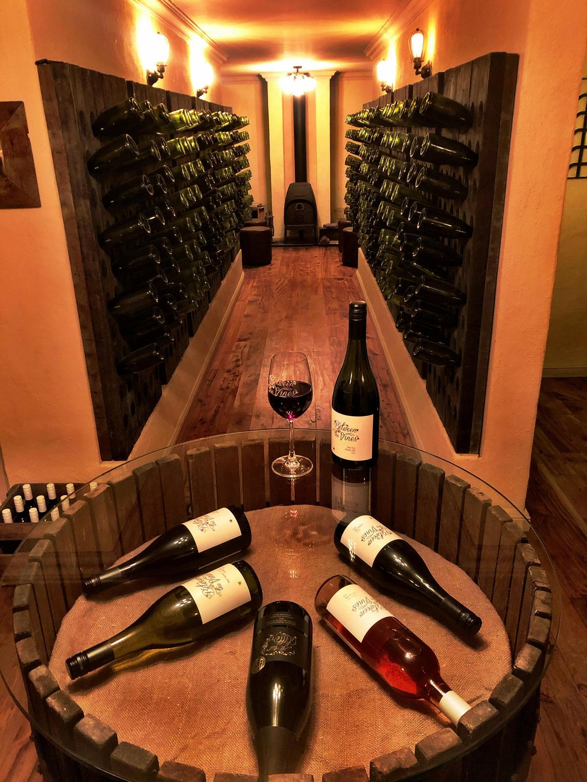 Inside the cellar door