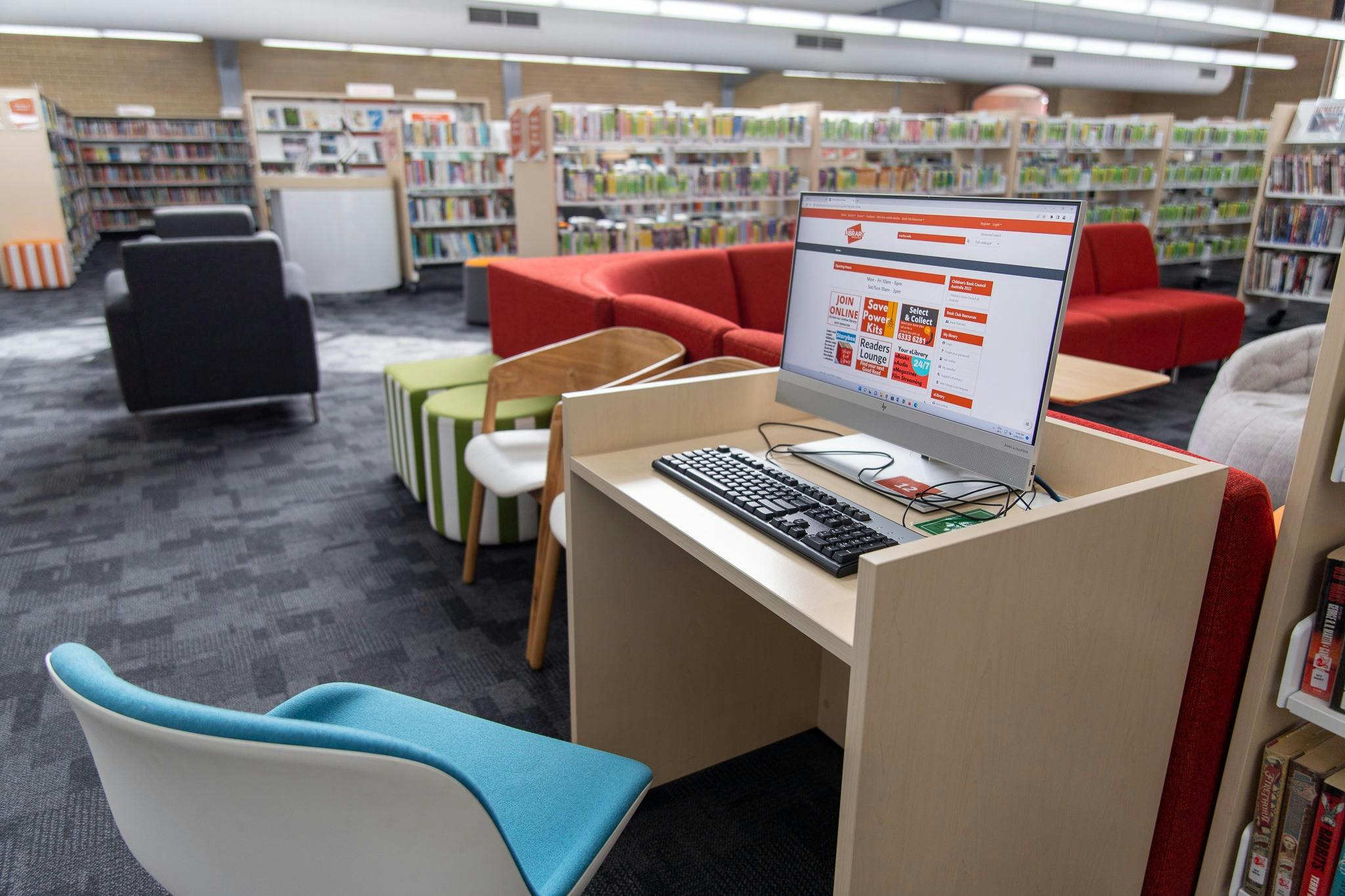 Computer space at Bathurst Library
