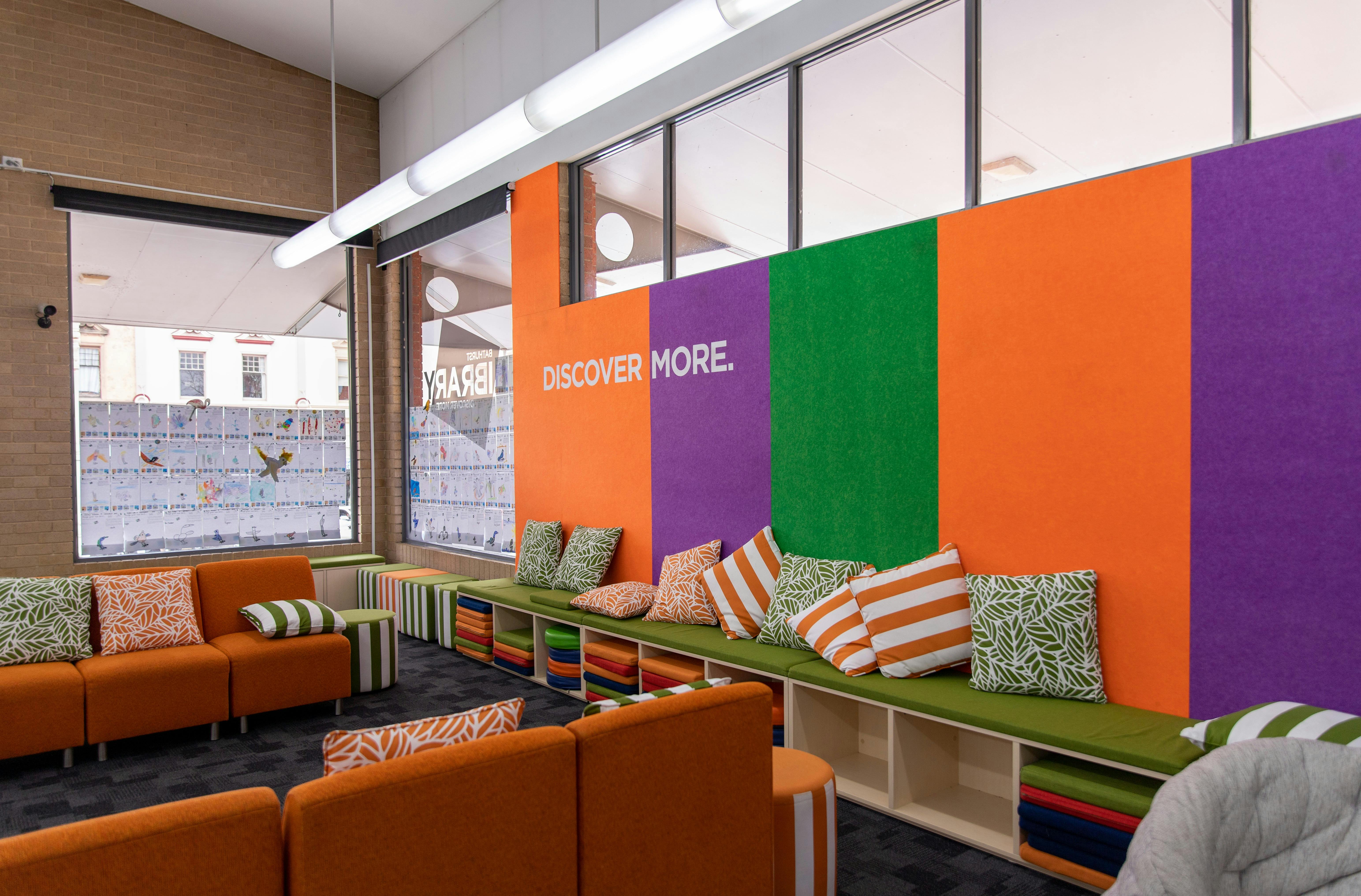 Sitting area at the Bathurst Library