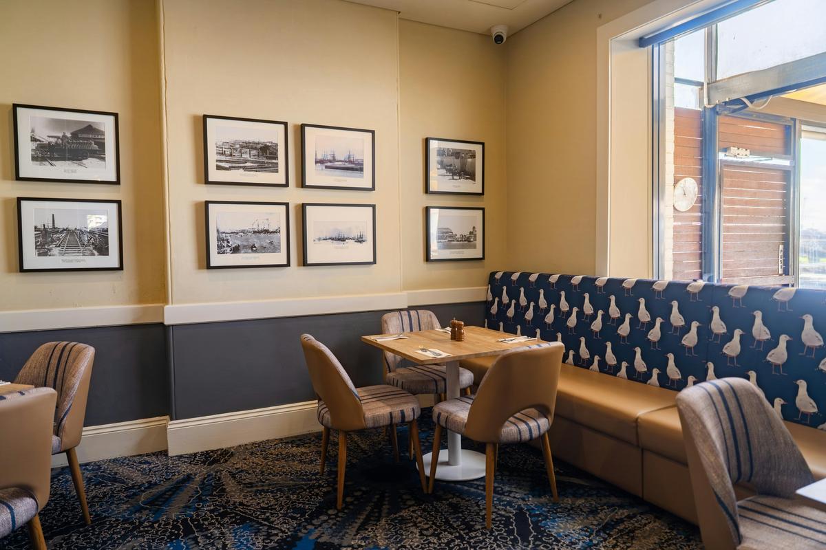 The Birkenhead Tavern's bisto is nautically themed to match its Port Adelaide location.