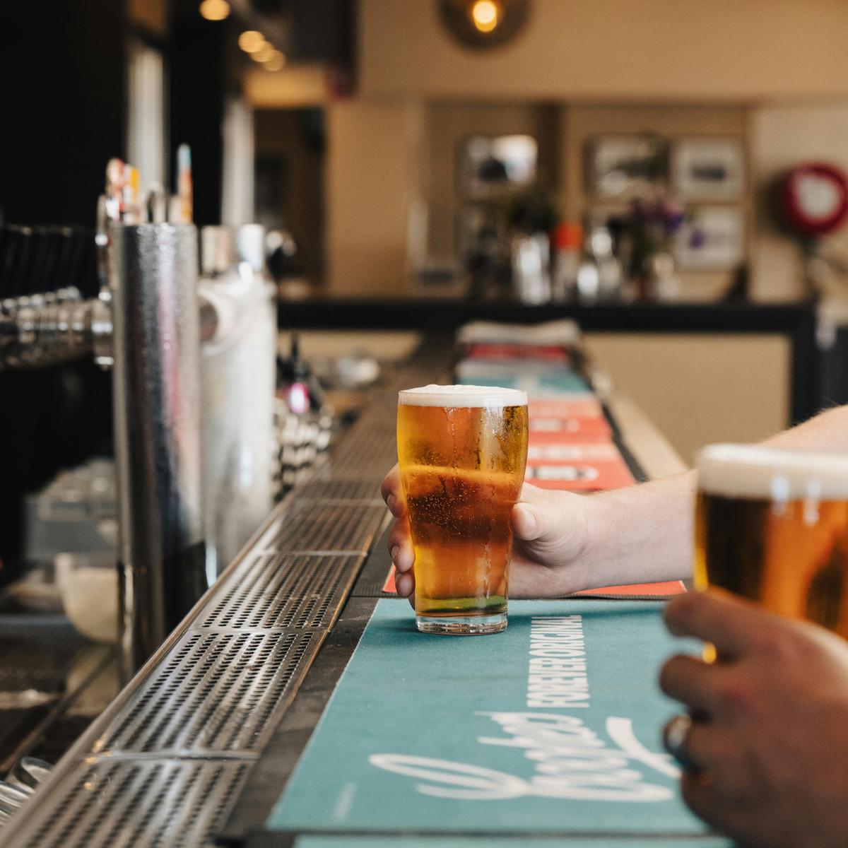 Cold beers abound at the Birkenhead Tavern's Riverview Bar.