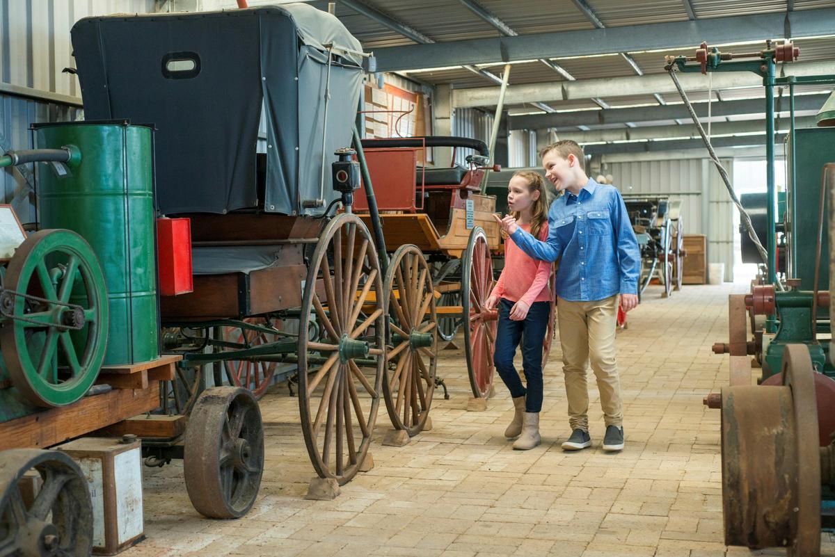 Carriage display at the Captains Cottage Museum