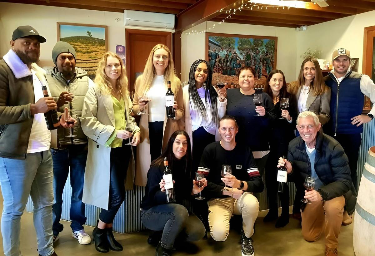 Group enjoying barossa wine tour