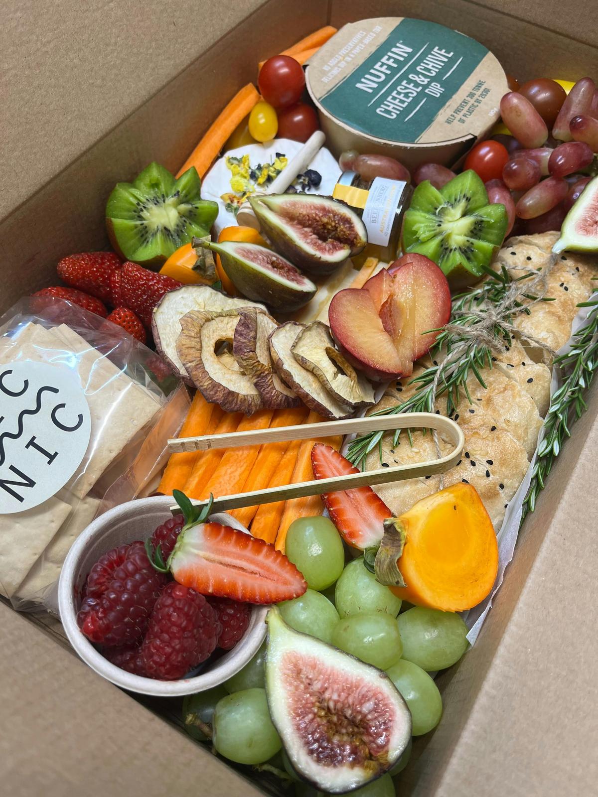 Picnic box with crackers