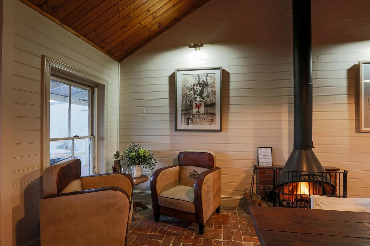 Cozy Cellar Door fire