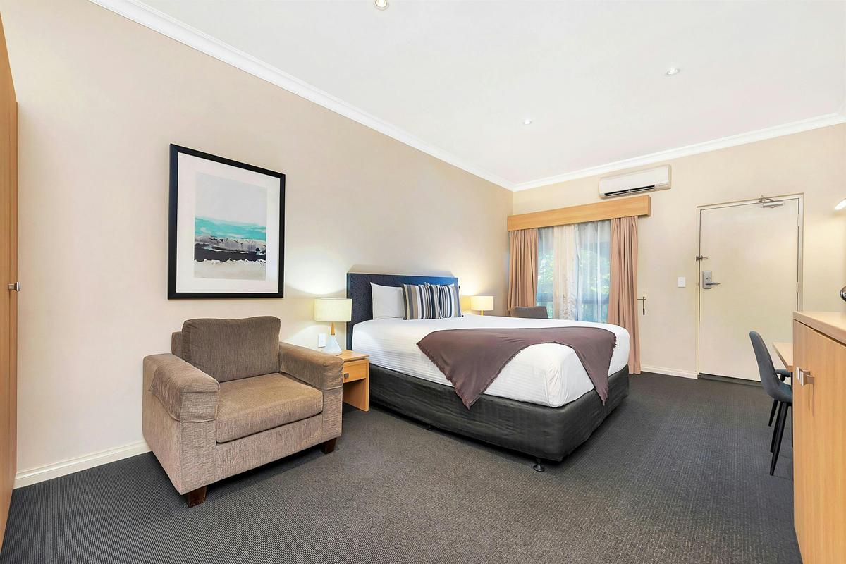 Spacious & comfortable, with room to move and a queen size bed.