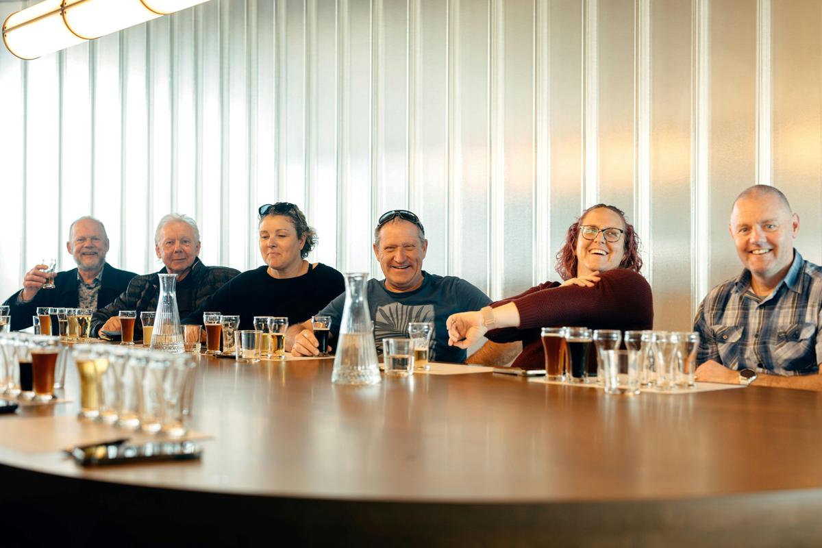 People enjoying beer tasting