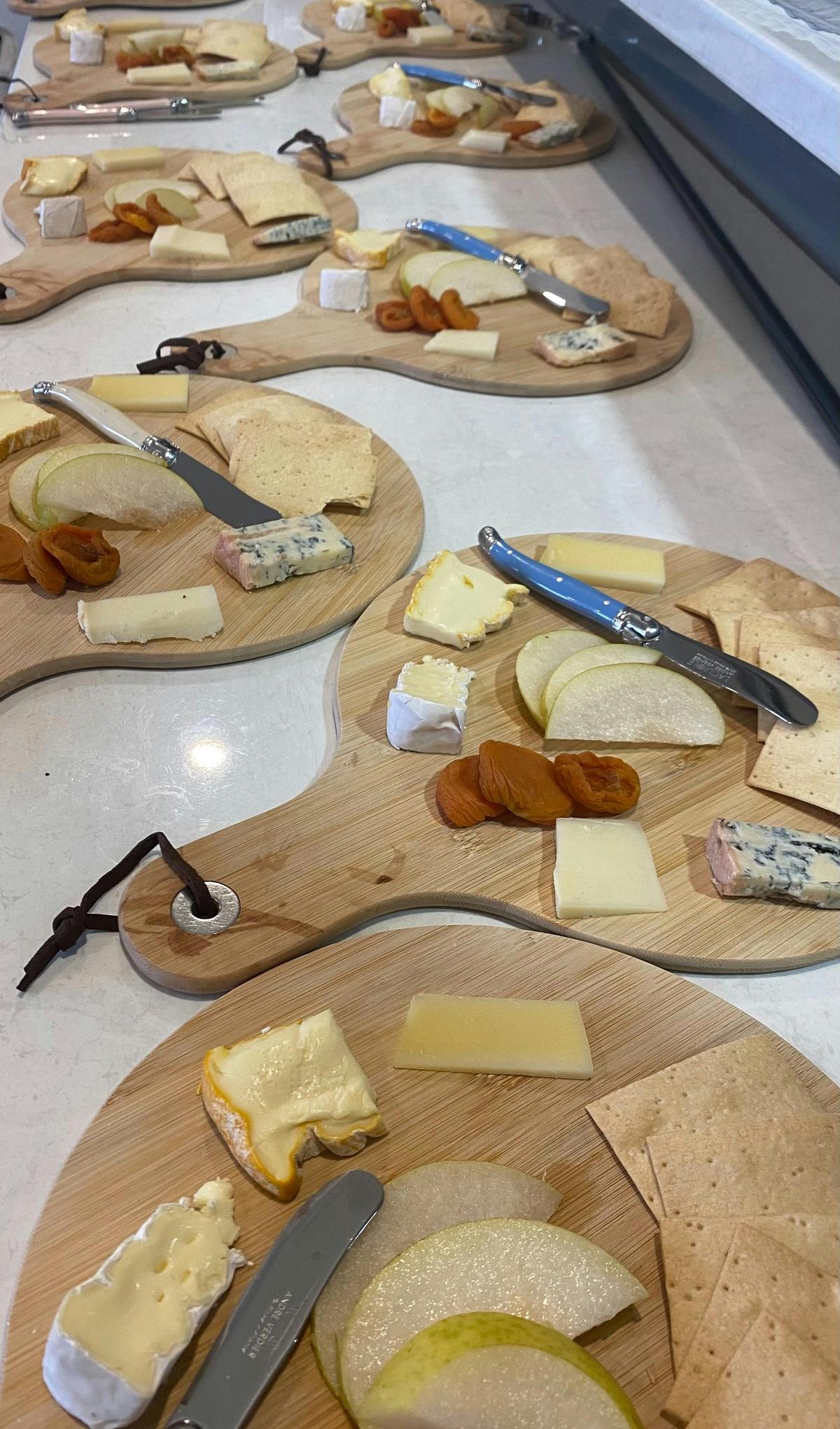 Enjoy an around the world cheese platter with your wine tasting