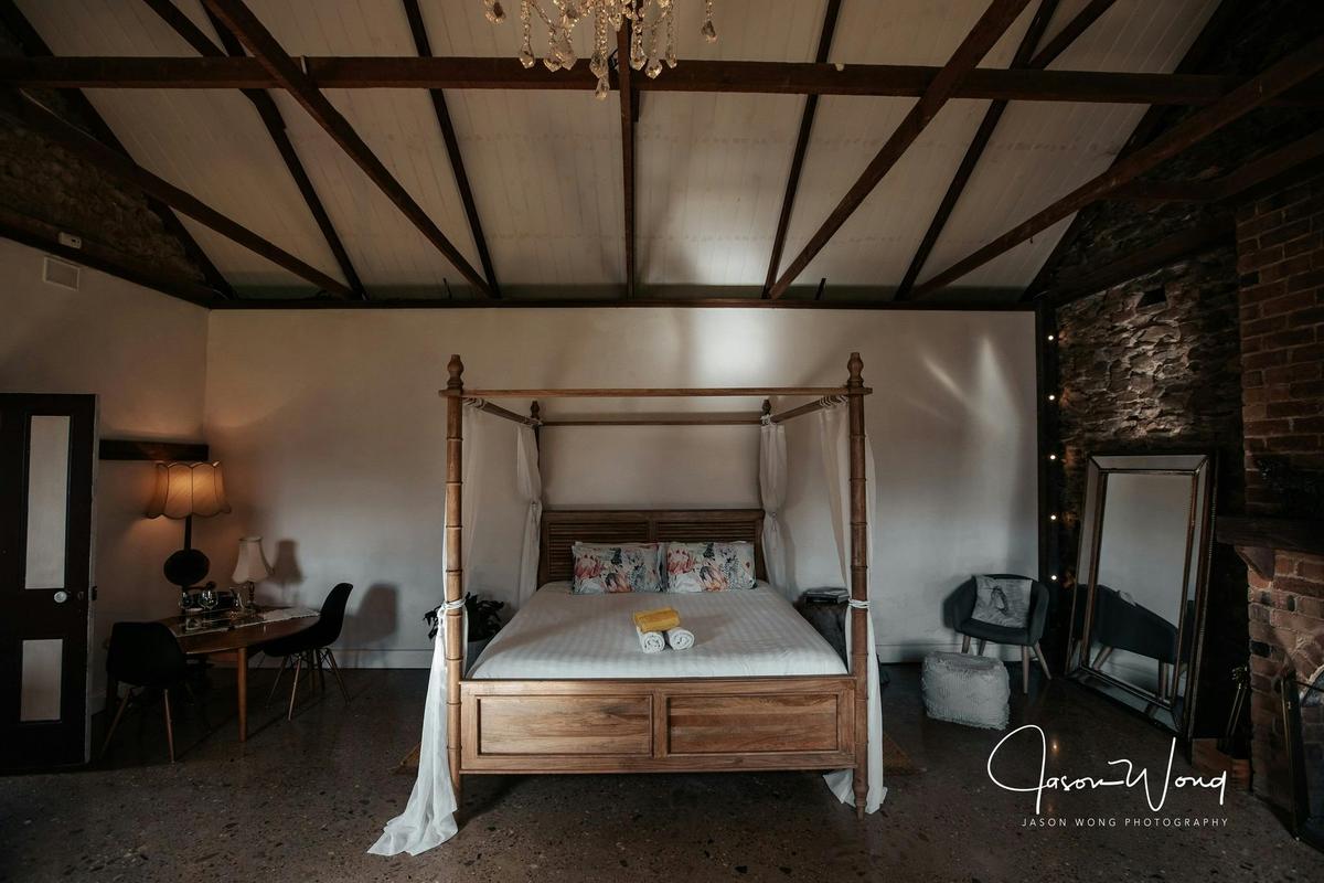 King size poster bed