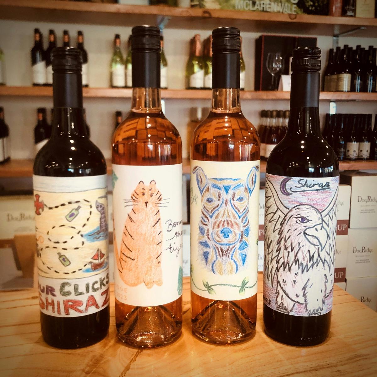 Label-Making and Wine Tasting at DogRidge