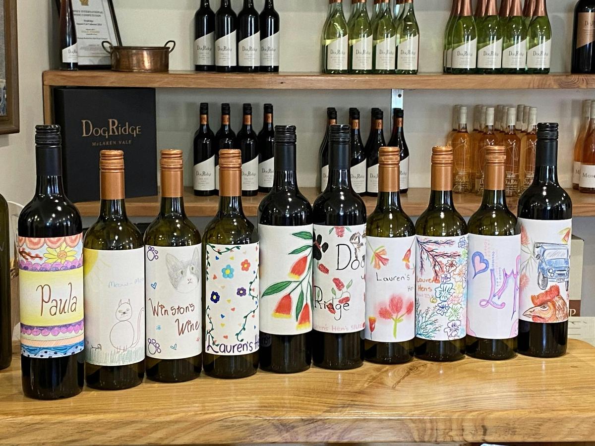 Label-Making and Wine Tasting at DogRidge