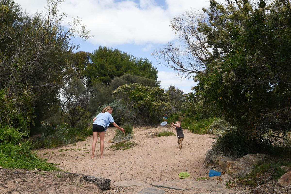 Enjoy the sandy backyard