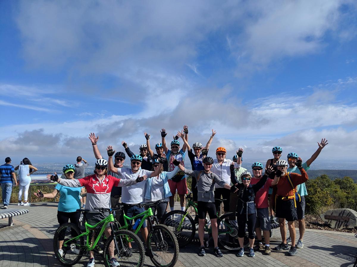 Get out on a mountain bike and roll down Mount Lofty!