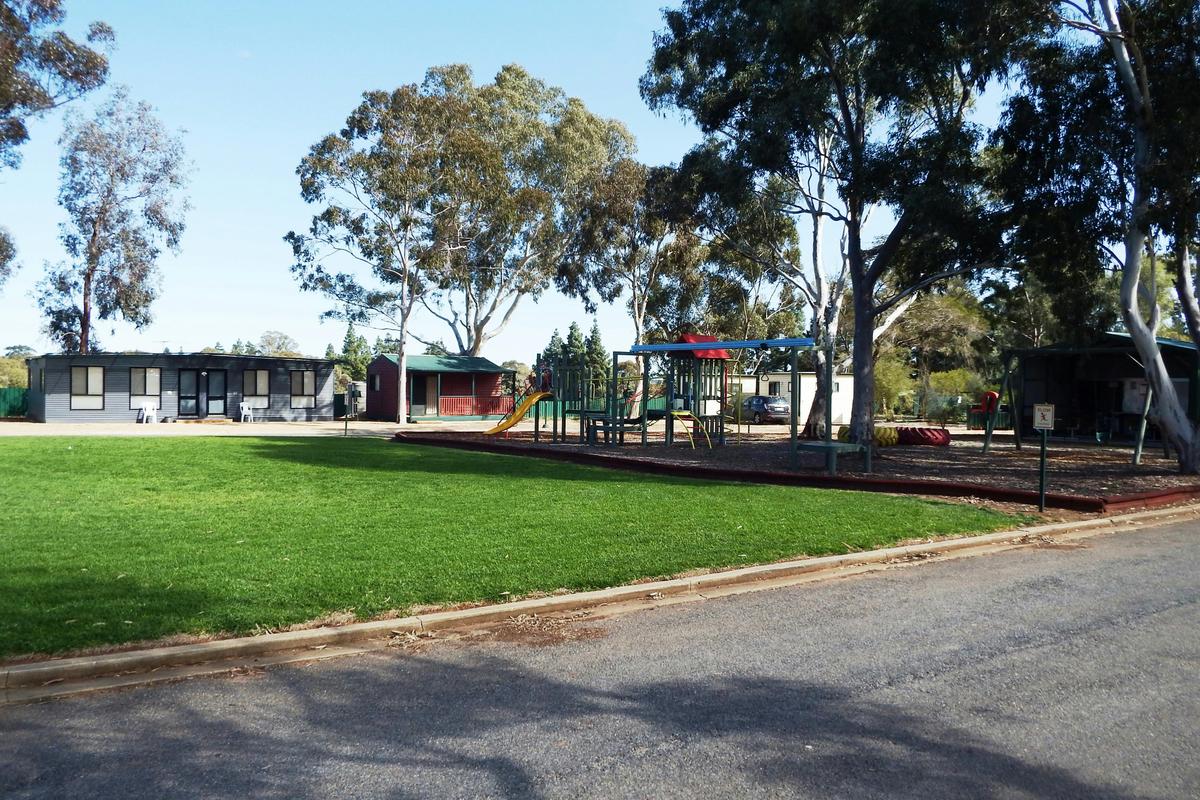 Huge grassy lawn