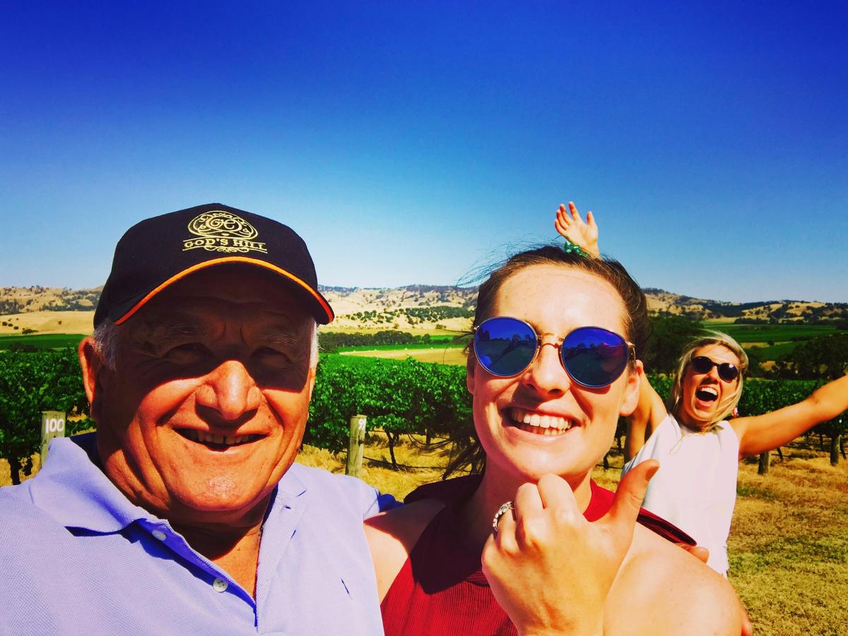 Charlie with guest at God’s Hill