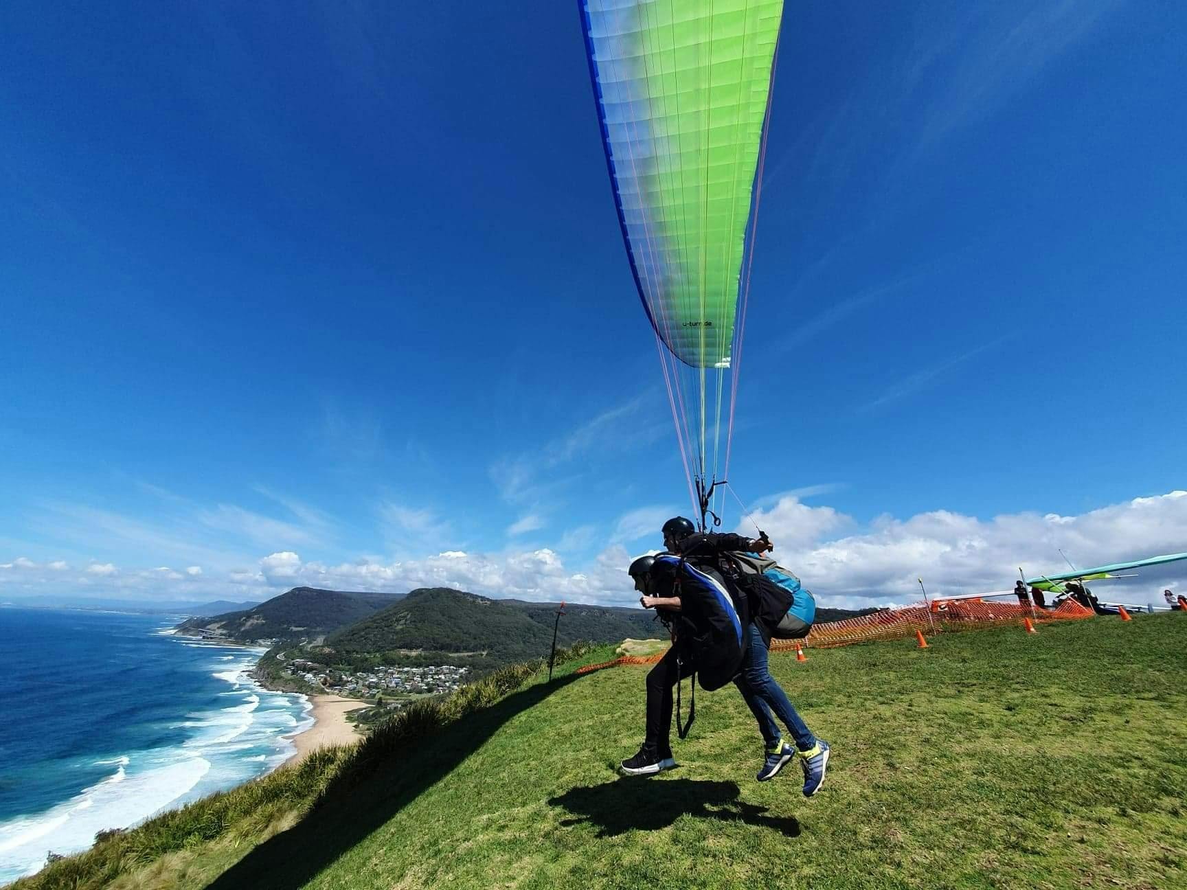 Taking off at Bald Hill lookout