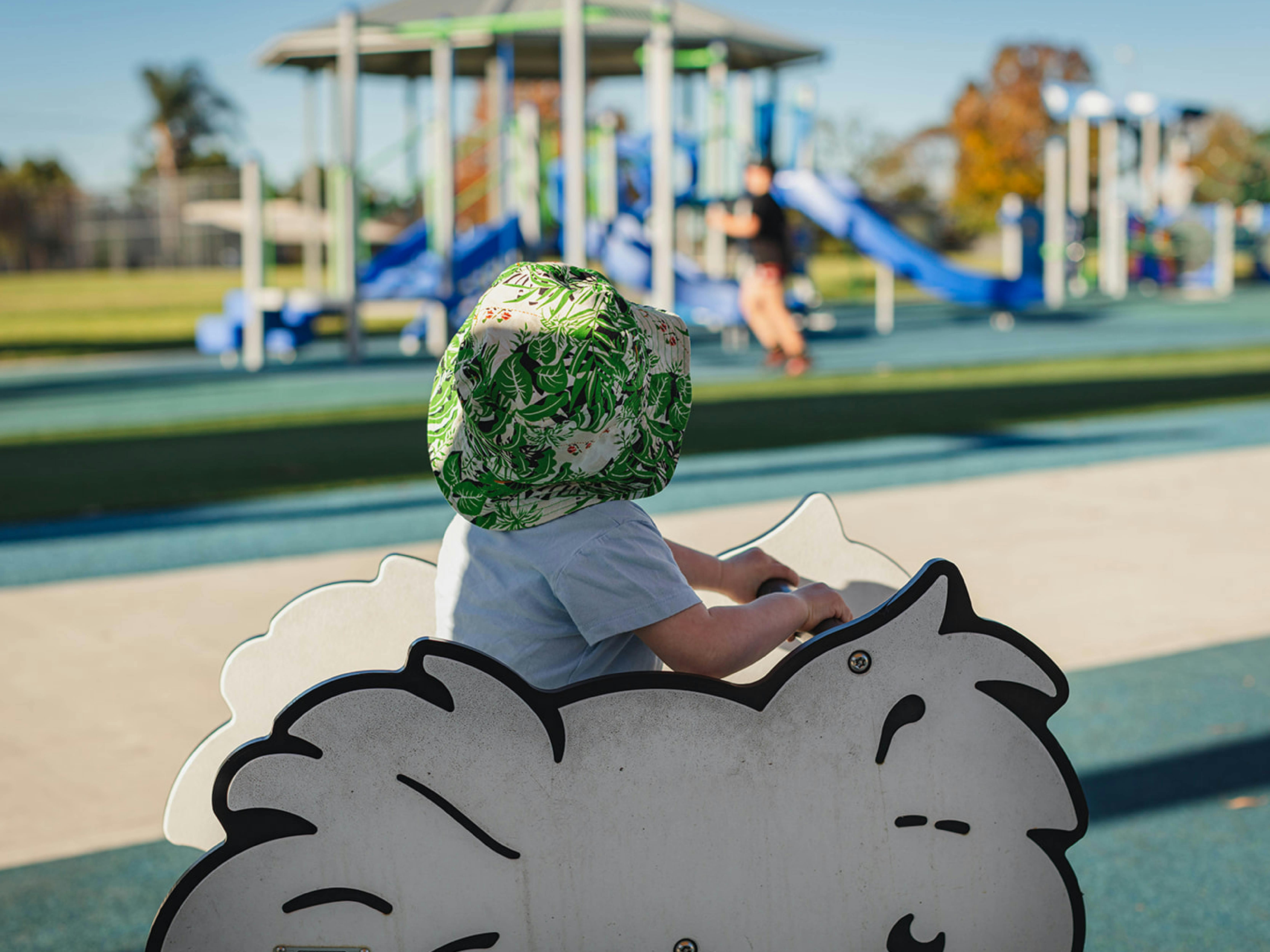 Young child playing at Telopea Park