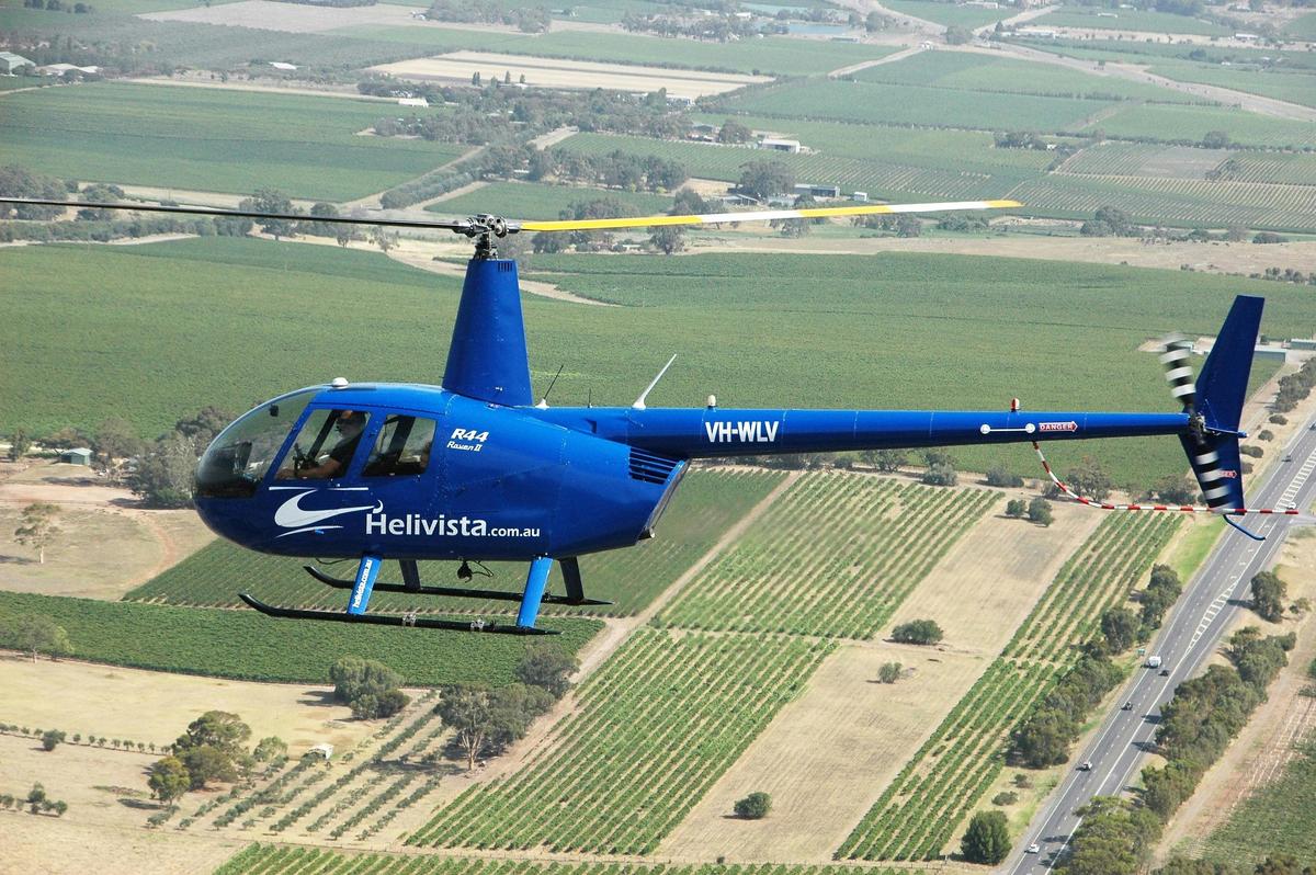 R44 over the Vale