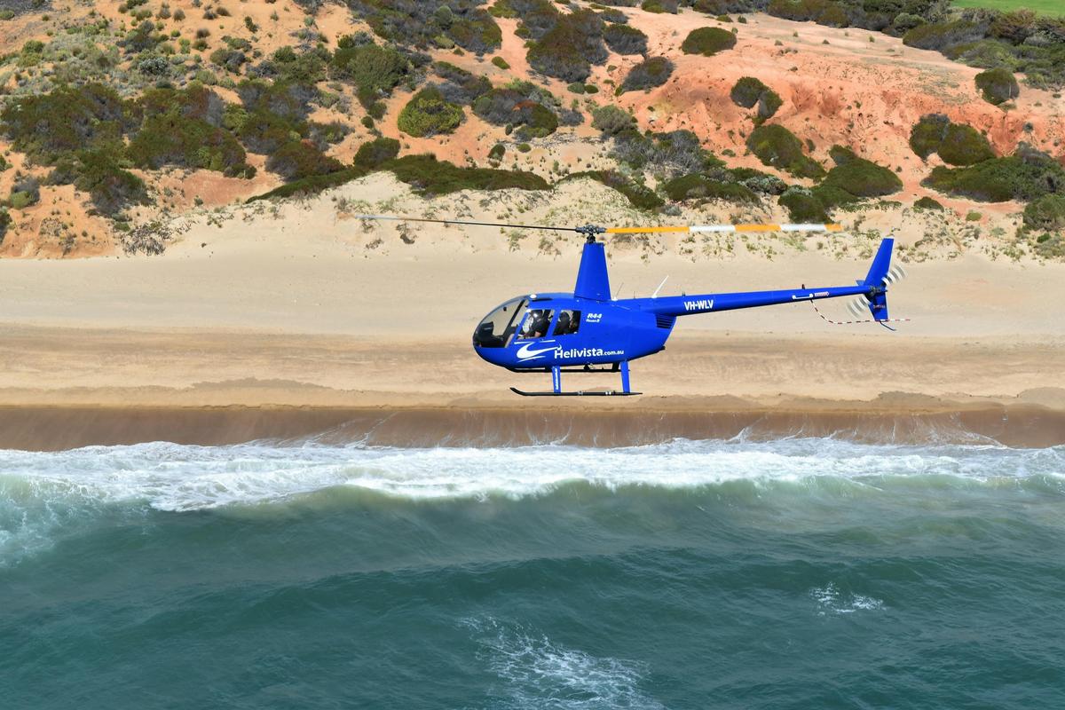 Low level along the beach