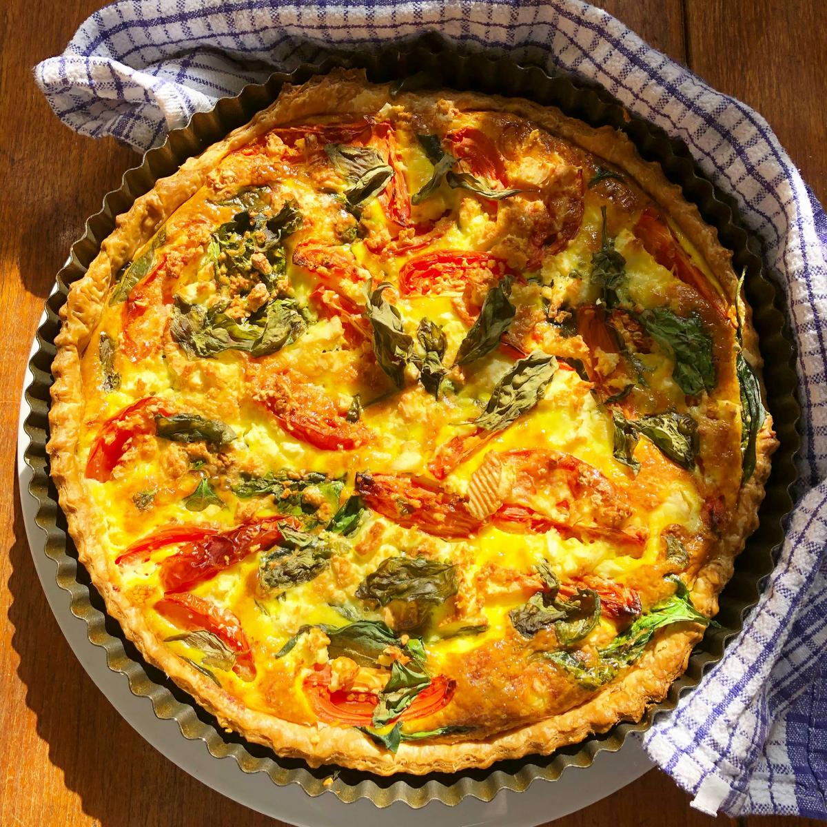 Fresh tart, baked daily using Careme butter puff pastry