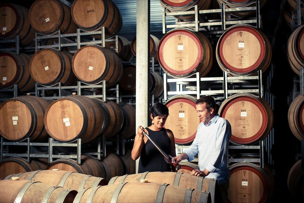 Husband & wife wine making team, Kirk & Vanesa Lambert.