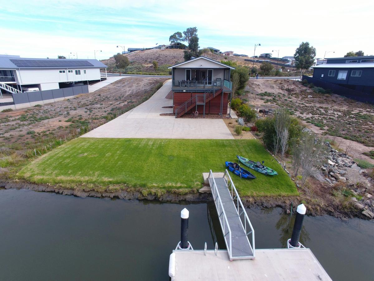 large block, water frontage with floating pontoon