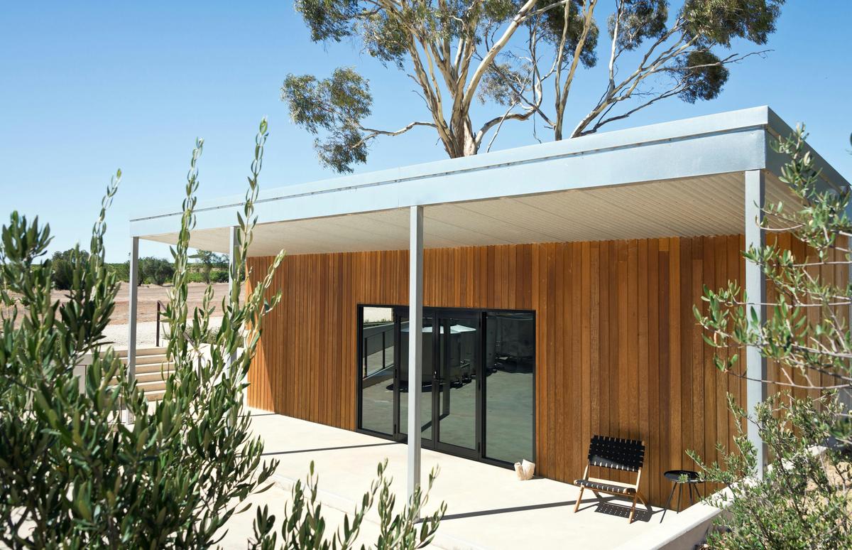 Izway Wines Cellar Door. Modern, designed with sustainability. Izway Wines is off-grid.