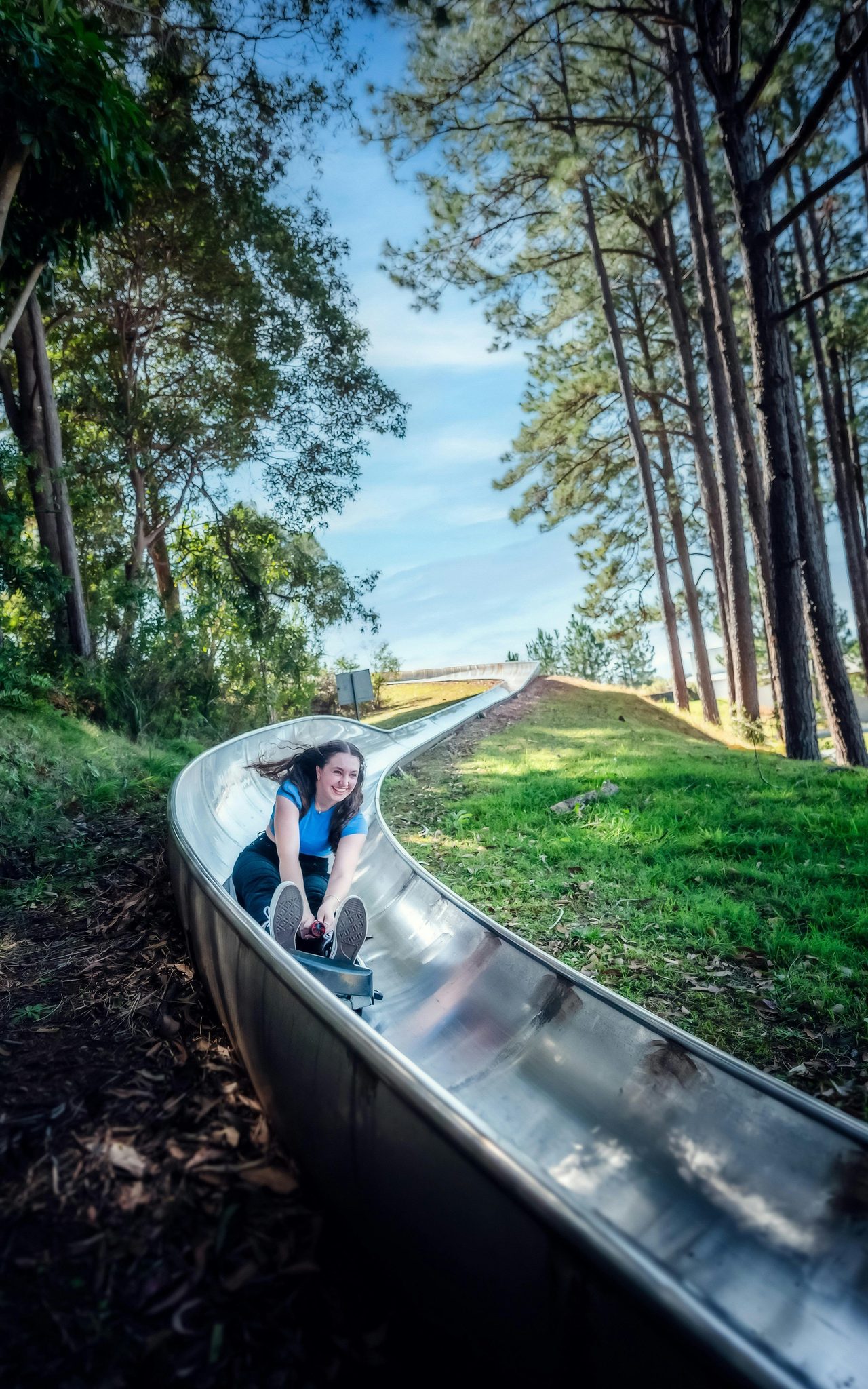 Toboggan Ride at The Big Banana