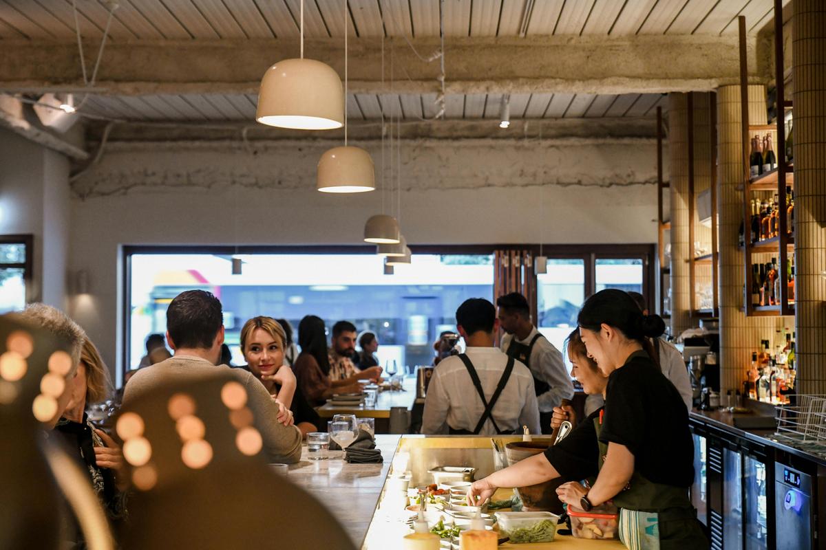 A prized spot at kiin's open kitchen