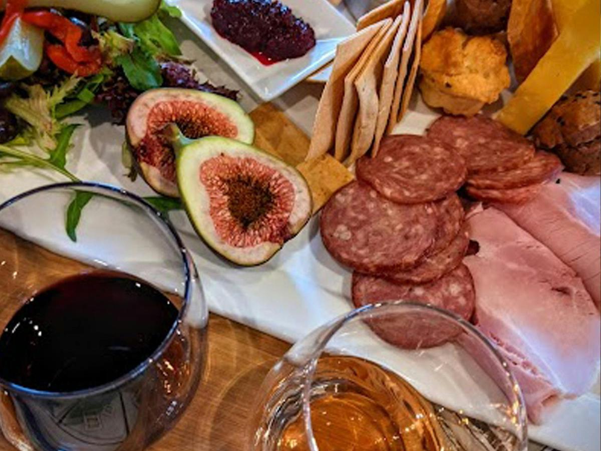Platter in adjoining Monkey Nut Cafe at Kies Family Wines