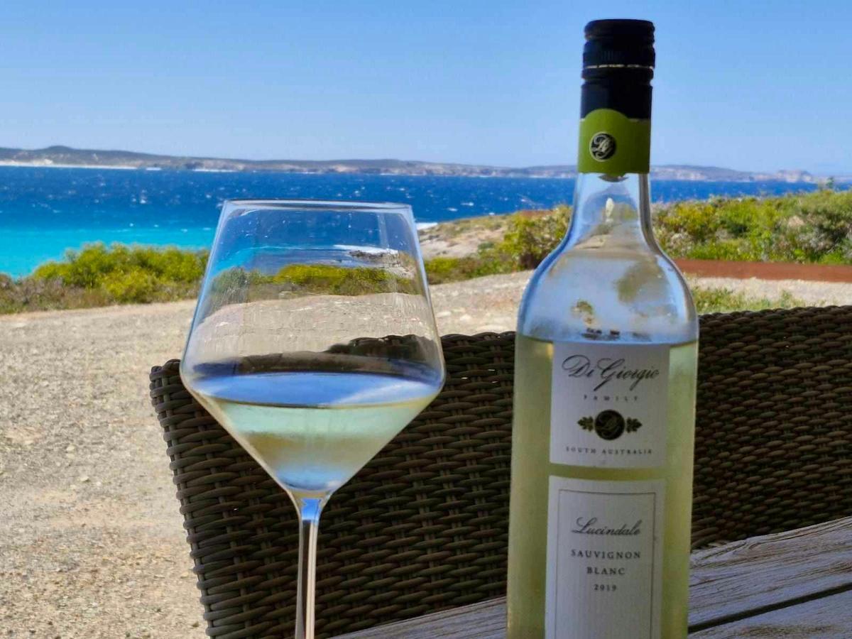 White wine looking over Vivonne Bay