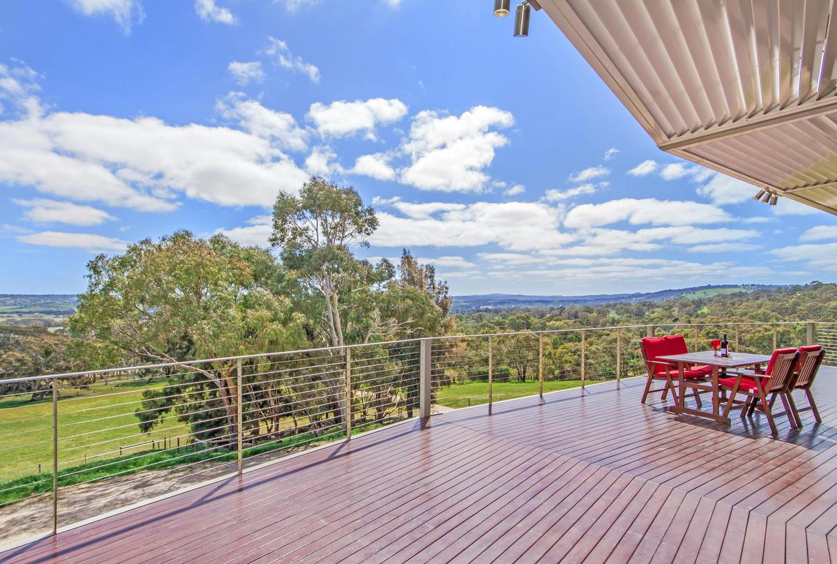 Soaking up the view towards Mt. Lofty