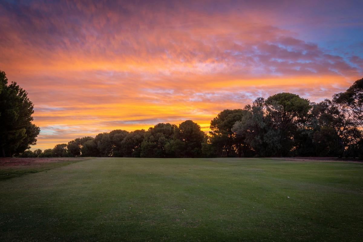 sunset over the 2nd