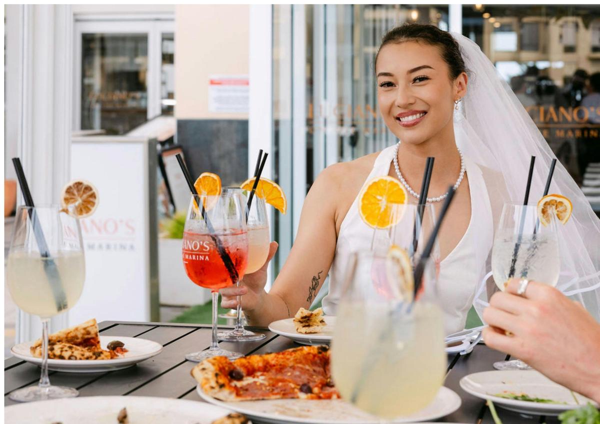 Bottomless spritz and pizza Marina front Glenelg Hens, Bachelorette, Bridal Showers, Bride