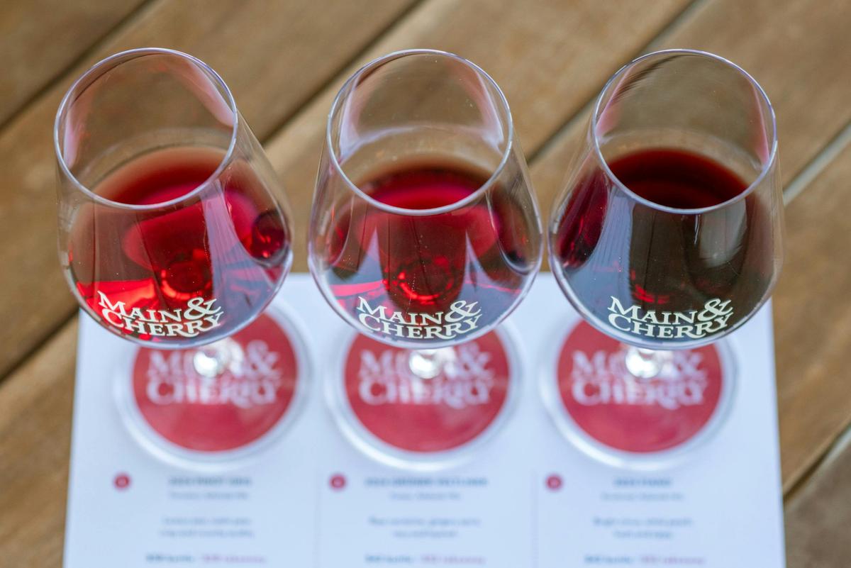 Main & Cherry wine flight