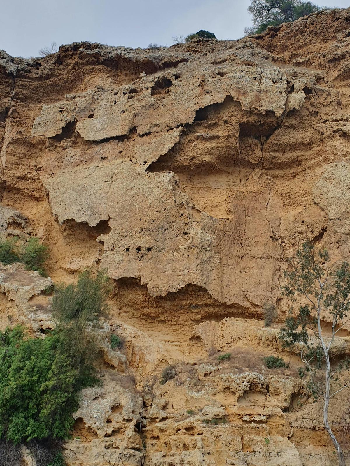 under cut cliff