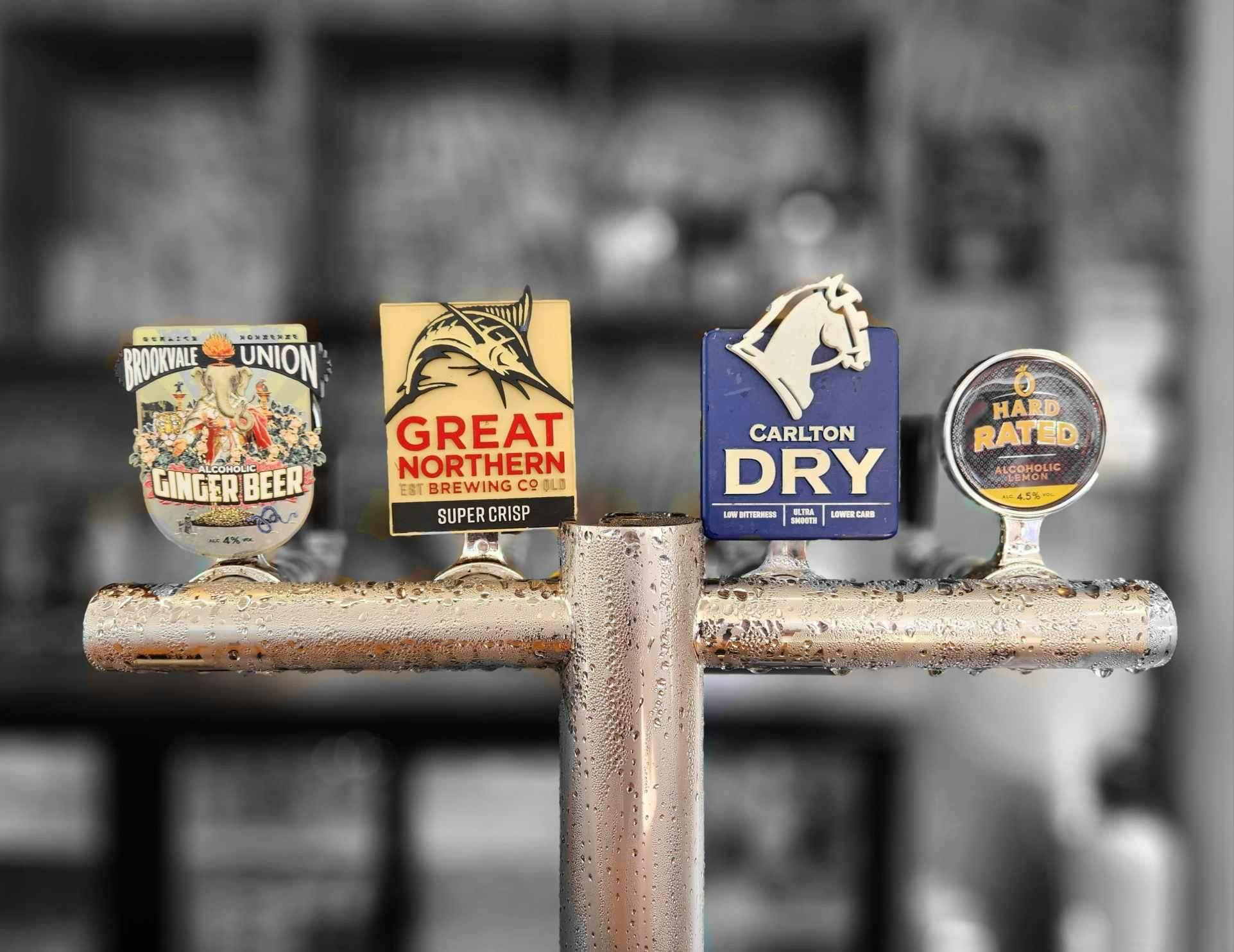 A selection of our cold drinks on tap.