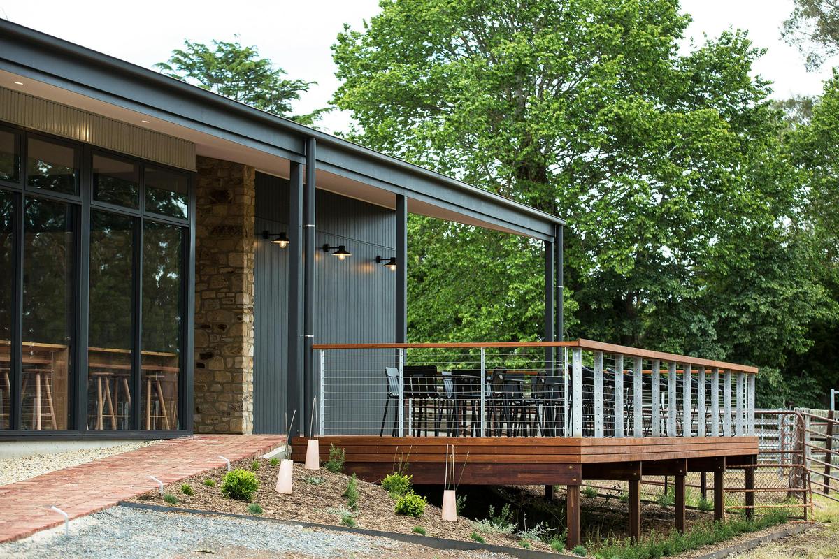 Outside deck area