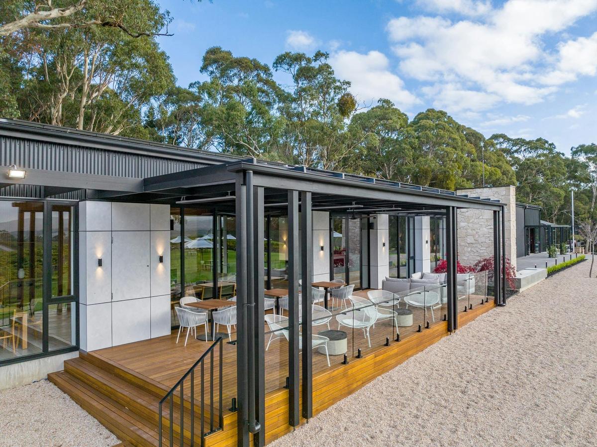 take in the breathtaking views of the Balhannah vineyards and rolling hills on our expansive deck