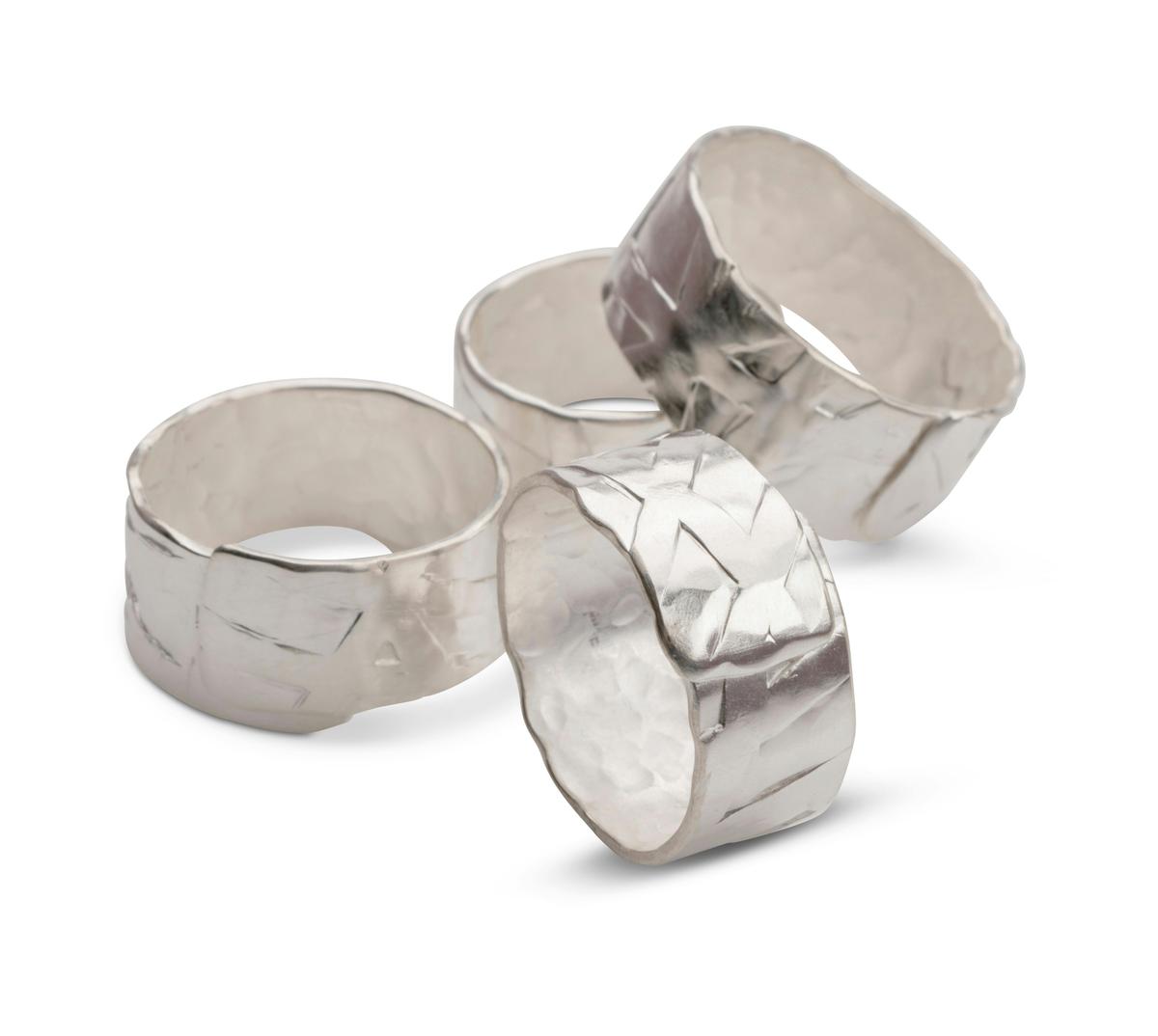 Silver Texture rings