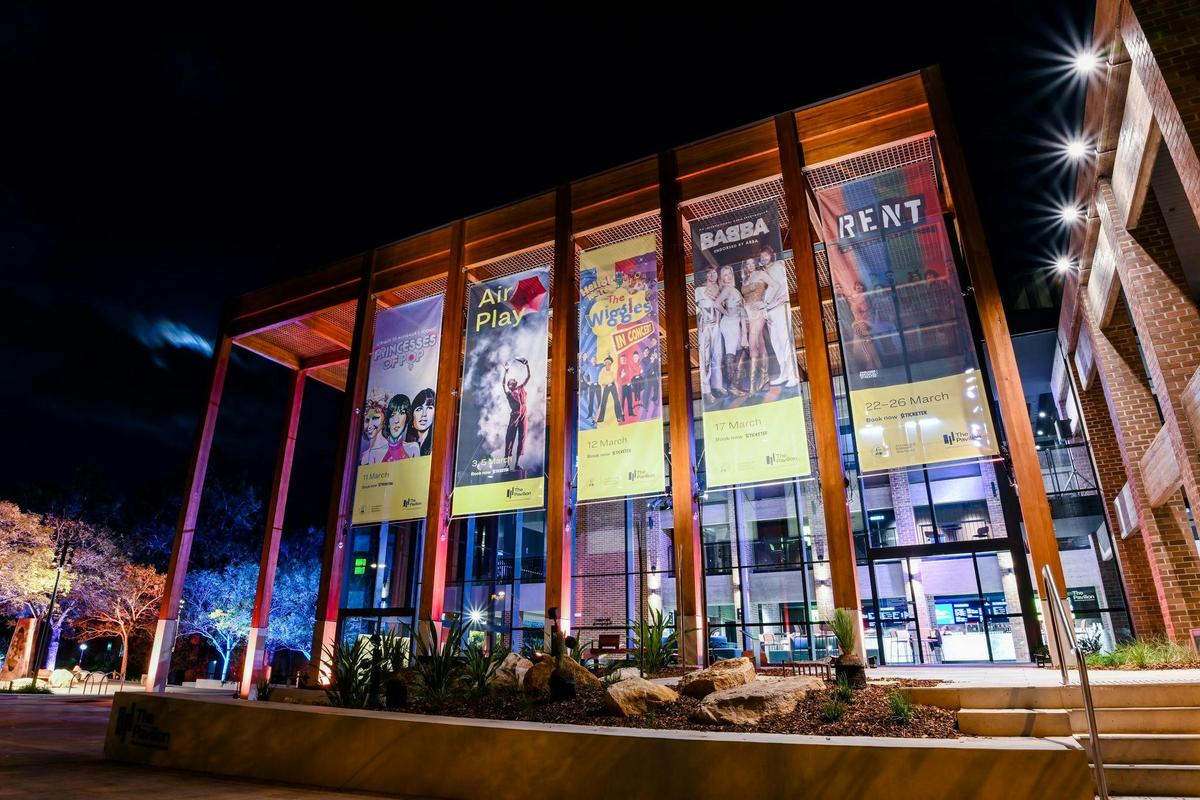 The Pavilion Performing Arts Centre at night