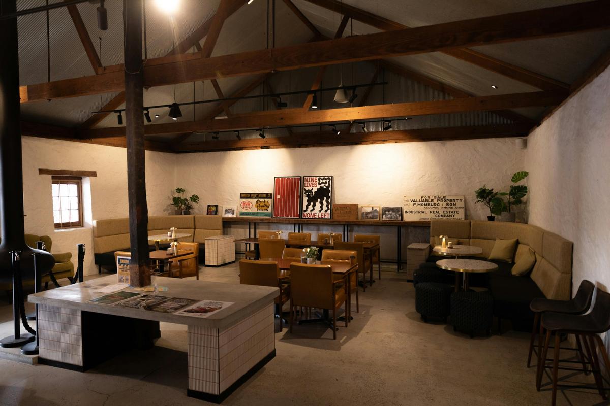 Front bar seating area at the Old Mill Brewery.