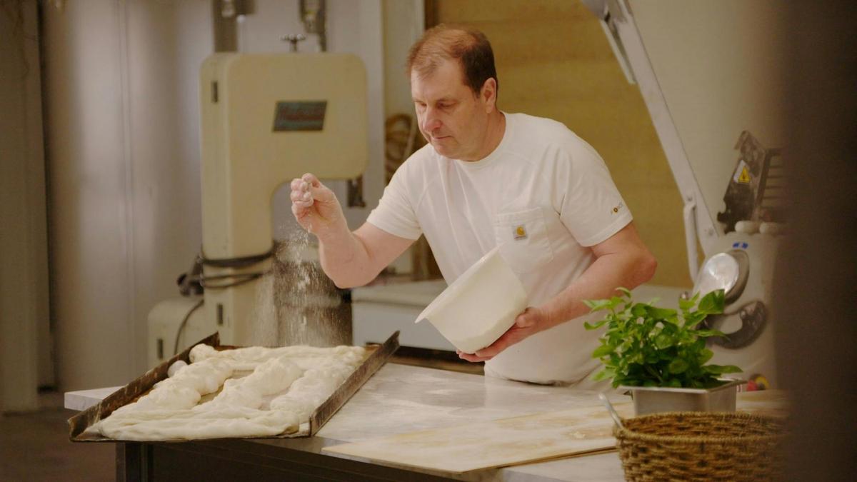 Andy creating his famous cross cultured bread