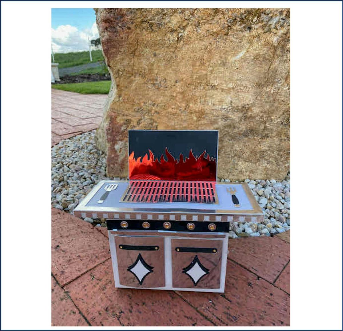 3D Paper Sculpture - BBQ Gift Box