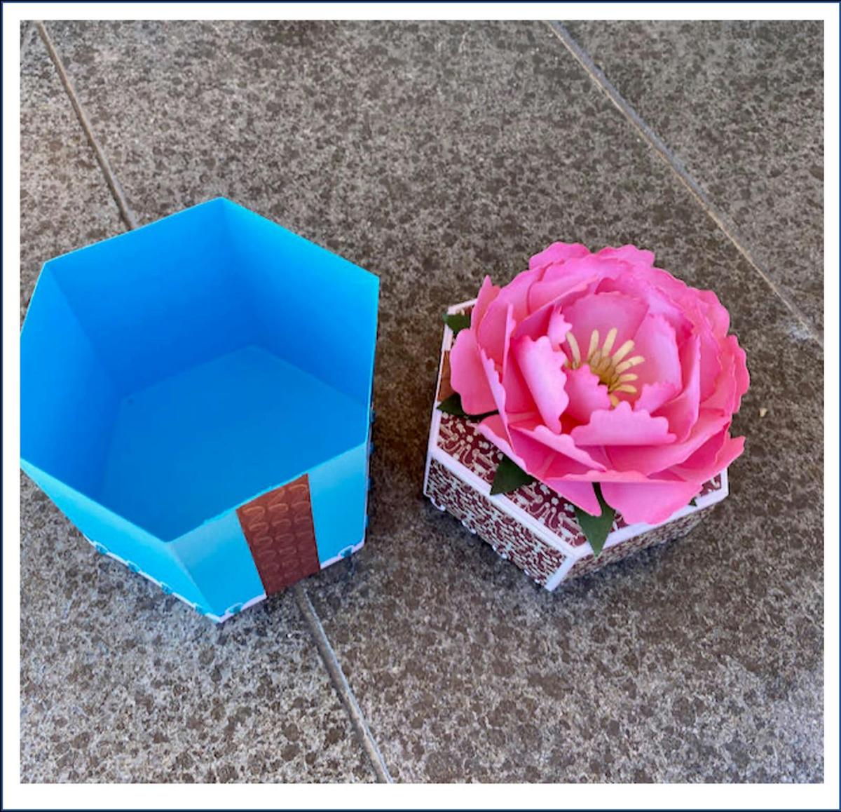 3D Paper Sculpture - Peony Gift Box